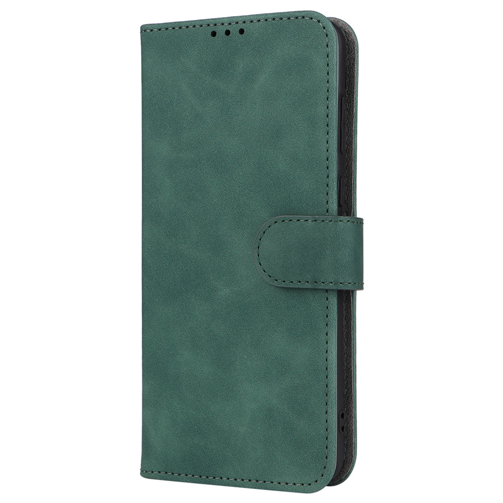 For Huawei P60 Art PU Leather Folio Flip Cover Wallet Stand Skin-touch Phone Case with Strap