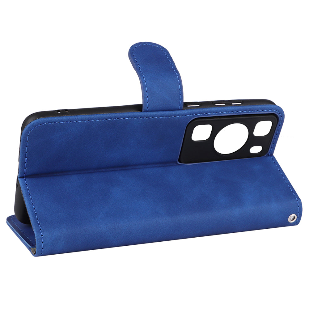 For Huawei P60 / P60 Pro Wallet Phone Case PU Leather Skin-touch Stand Folio Shockproof Cover