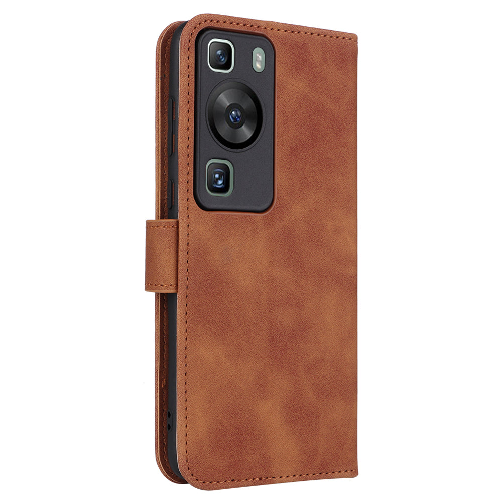 For Huawei P60 / P60 Pro Wallet Phone Case PU Leather Skin-touch Stand Folio Shockproof Cover