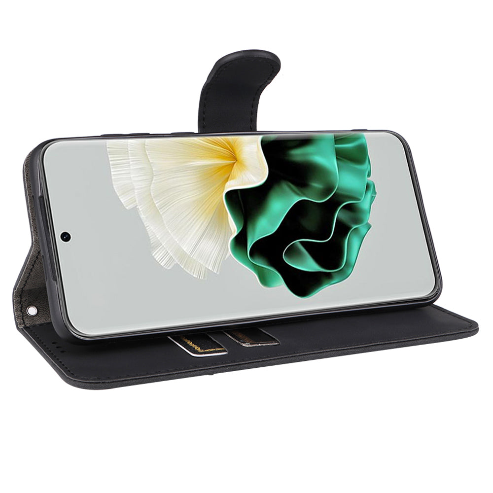 For Huawei P60 / P60 Pro Wallet Phone Case PU Leather Skin-touch Stand Folio Shockproof Cover