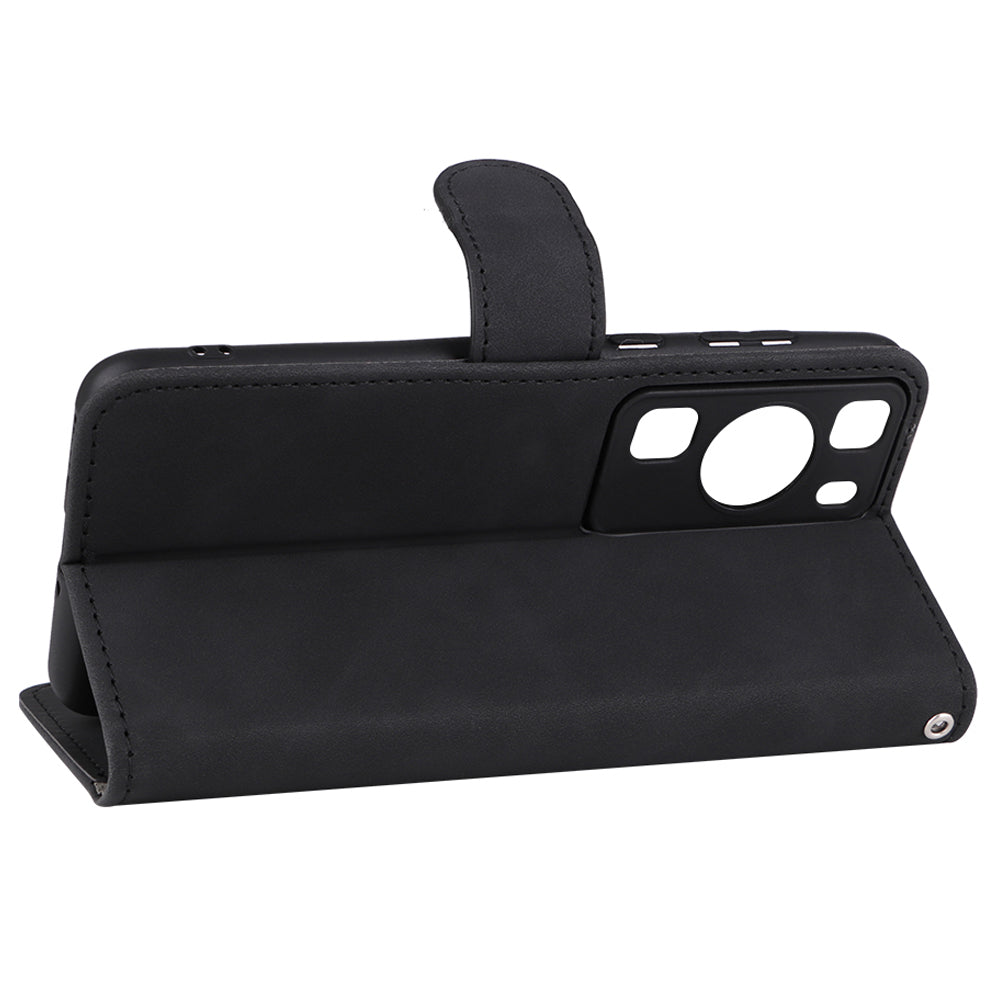 For Huawei P60 / P60 Pro Wallet Phone Case PU Leather Skin-touch Stand Folio Shockproof Cover