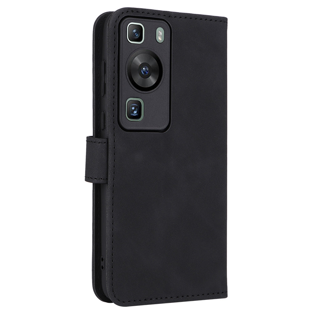 For Huawei P60 / P60 Pro Wallet Phone Case PU Leather Skin-touch Stand Folio Shockproof Cover