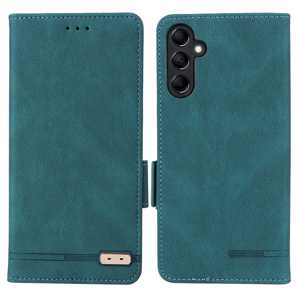 For Samsung Galaxy M14 5G Leather Wallet Phone Case Hardware Decor Flip Stand Cover