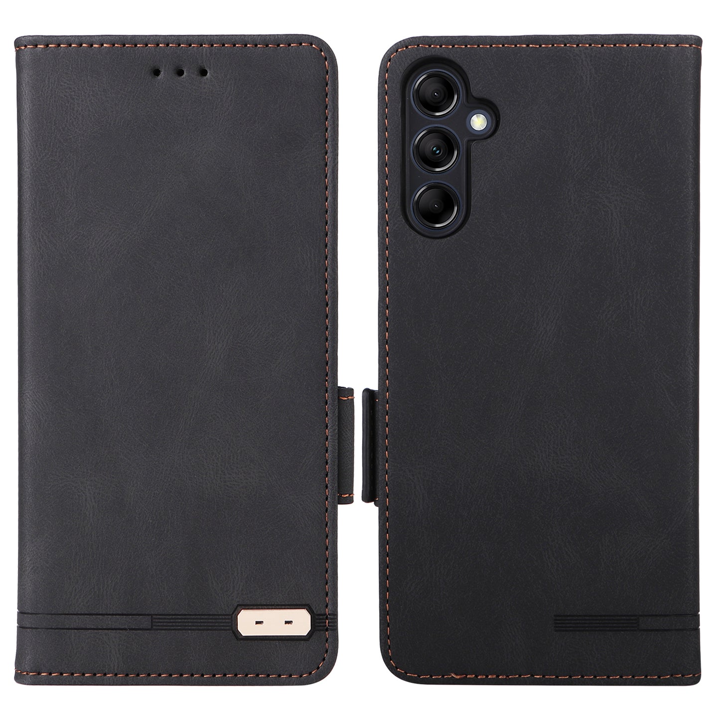 For Samsung Galaxy M14 5G Leather Wallet Phone Case Hardware Decor Flip Stand Cover