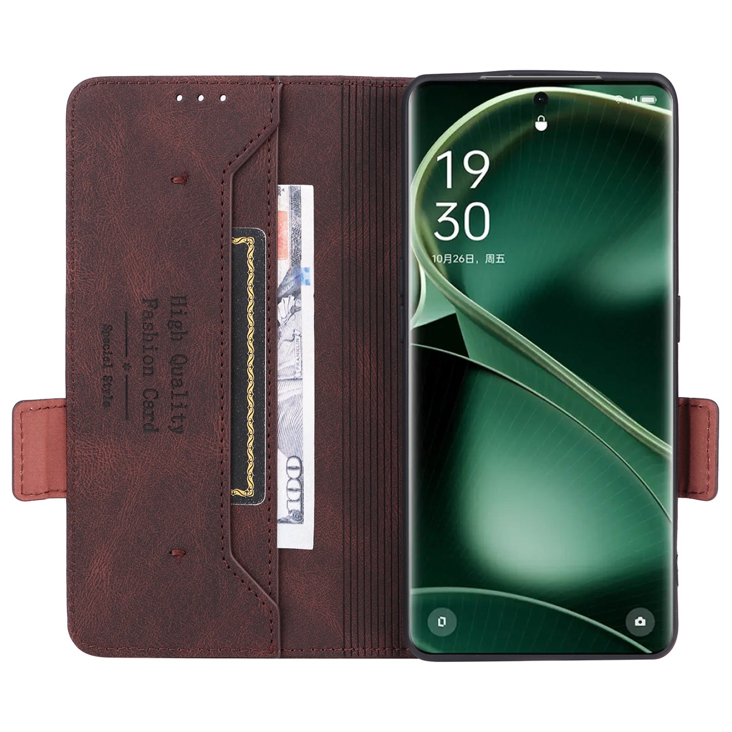 For Oppo Find X6 Hardware Decor Stand Cover PU Leather Wallet Anti-drop Phone Case