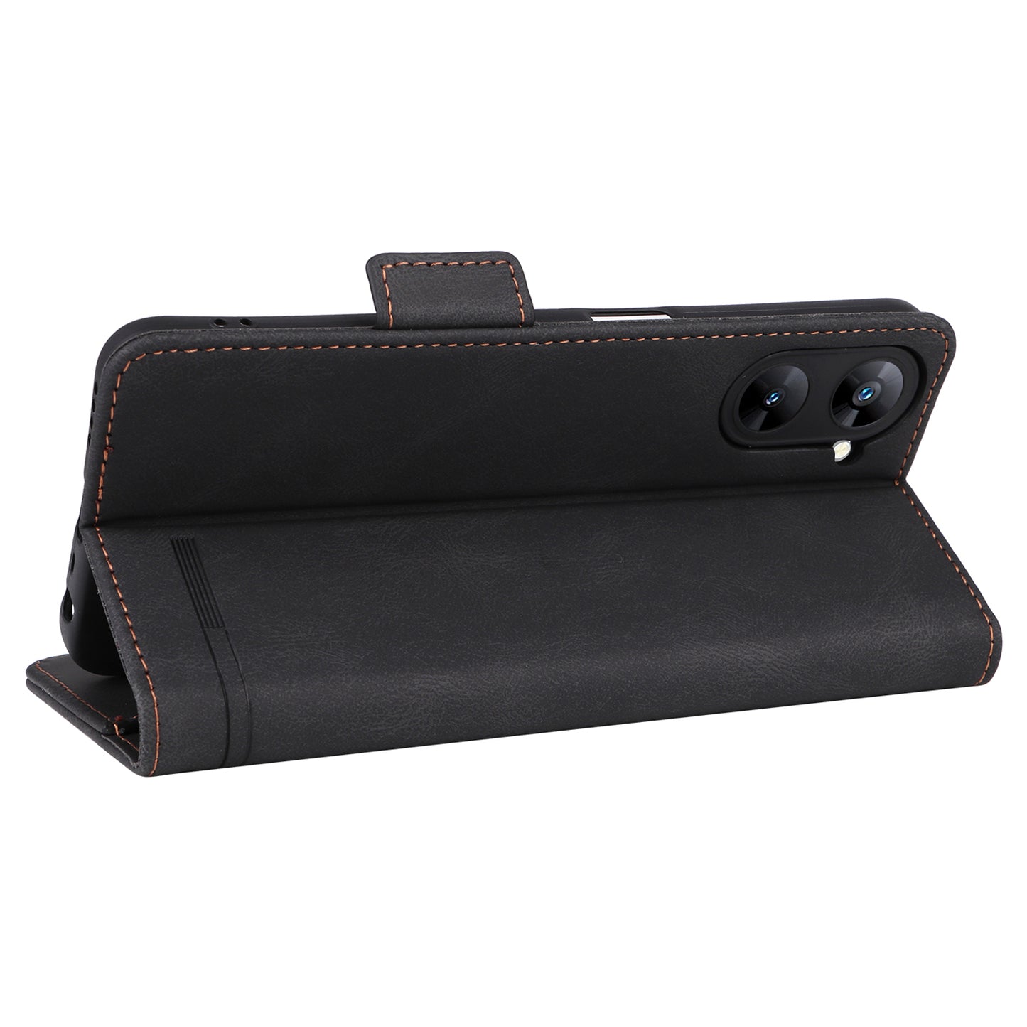 For Realme V30 / V30t 5G Hardware Decor PU Leather Phone Case Drop-proof Wallet Stand Cover