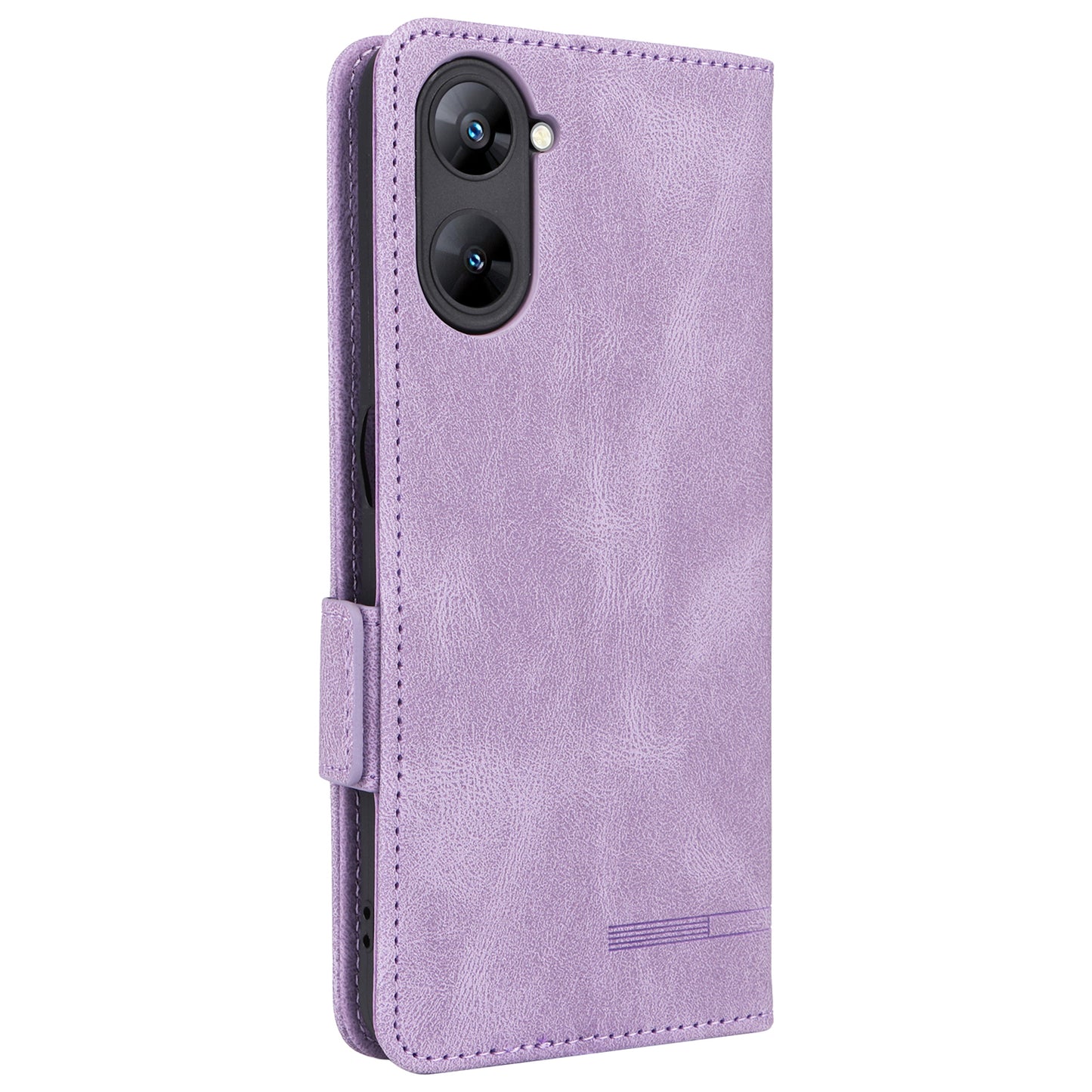 For Realme V30 / V30t 5G Hardware Decor PU Leather Phone Case Drop-proof Wallet Stand Cover