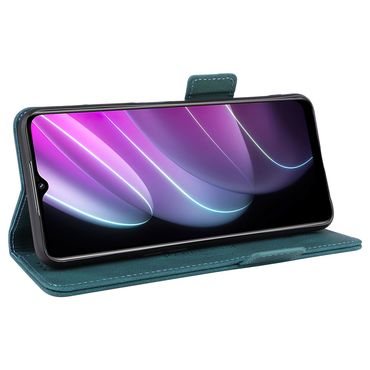 For Realme V30 / V30t 5G Hardware Decor PU Leather Phone Case Drop-proof Wallet Stand Cover