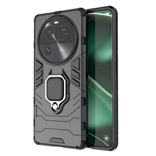 For Oppo Find X6 TPU+PC Protective Phone Case with Ring Kickstand Shockproof Armor Cover