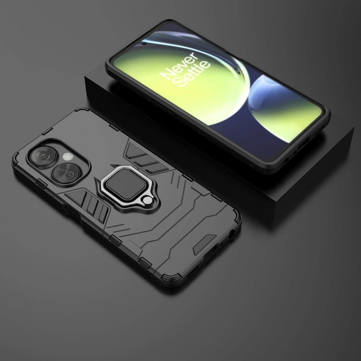 For OnePlus Nord CE 3 Lite 5G / Nord N30 5G Ring Kickstand Phone Case TPU+PC Anti-Scratch Shockproof Cover