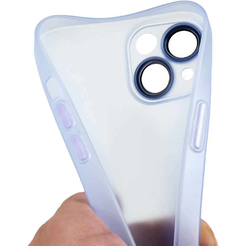 For iPhone 14 Plus Shockproof Case Anti-Drop Matte TPU Phone Cover with Metal Camera Lens Frame