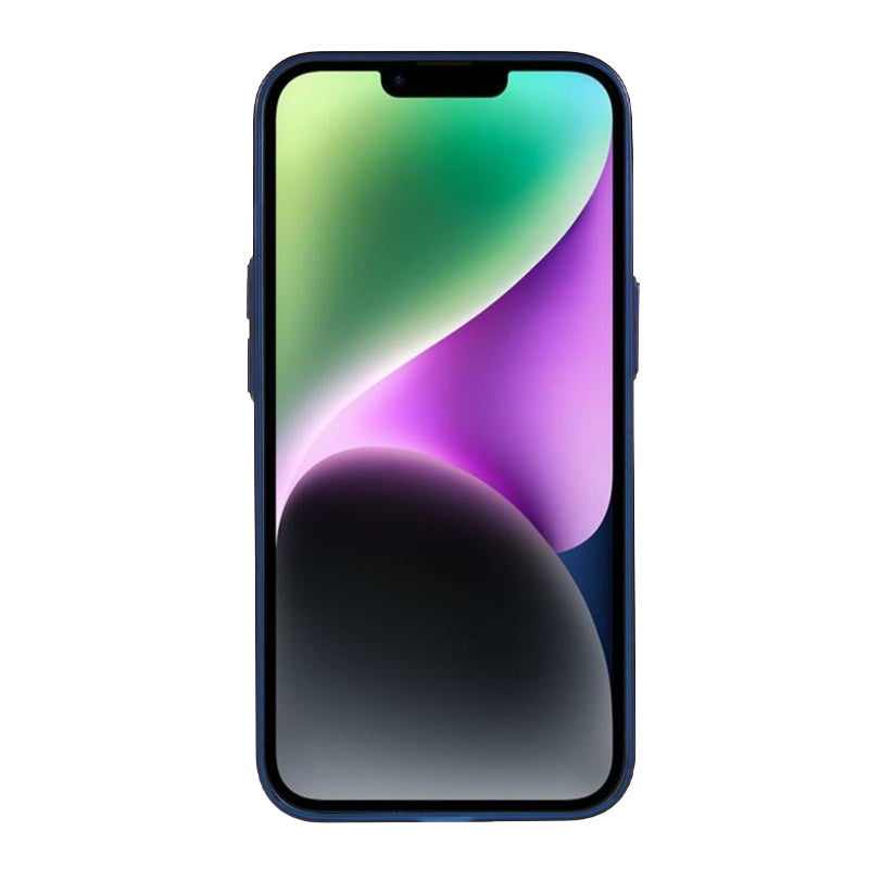 For iPhone 14 Plus Shockproof Case Anti-Drop Matte TPU Phone Cover with Metal Camera Lens Frame