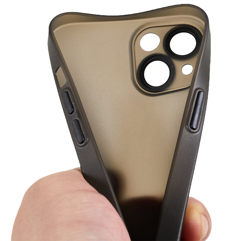 For iPhone 14 Plus Shockproof Case Anti-Drop Matte TPU Phone Cover with Metal Camera Lens Frame