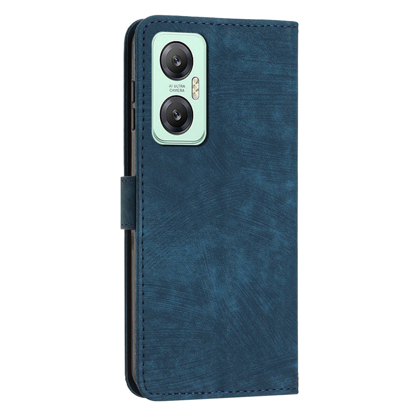 For Infinix Hot 20 5G Lines Imprinted Phone Case Leather Stand Skin-touch Wallet Cover