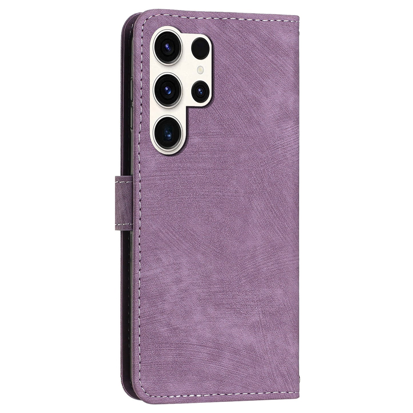 For Samsung Galaxy S23 Ultra Wallet Phone Case Crossbody PU Leather Stand Lines Imprinted Flip Cover