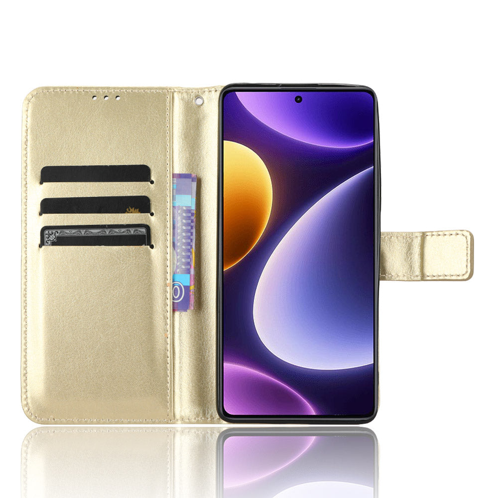 For Xiaomi Redmi Note 12 Turbo 5G / Poco F5 5G Wallet Stand Protective Phone Case Crazy Horse Texture Leather Cover