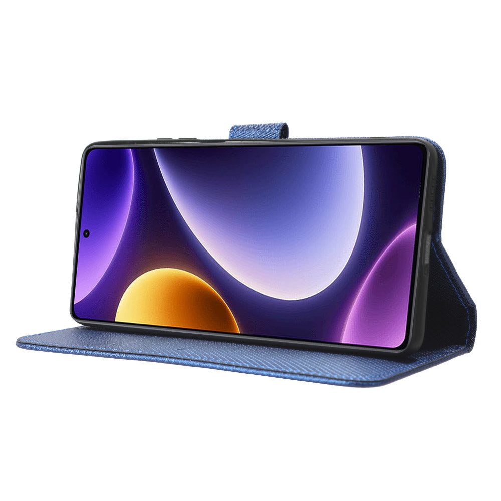 For Xiaomi Redmi Note 12 Turbo 5G / Poco F5 5G Cell Phone Case Stand Wallet Leather Diamond Texture Cover