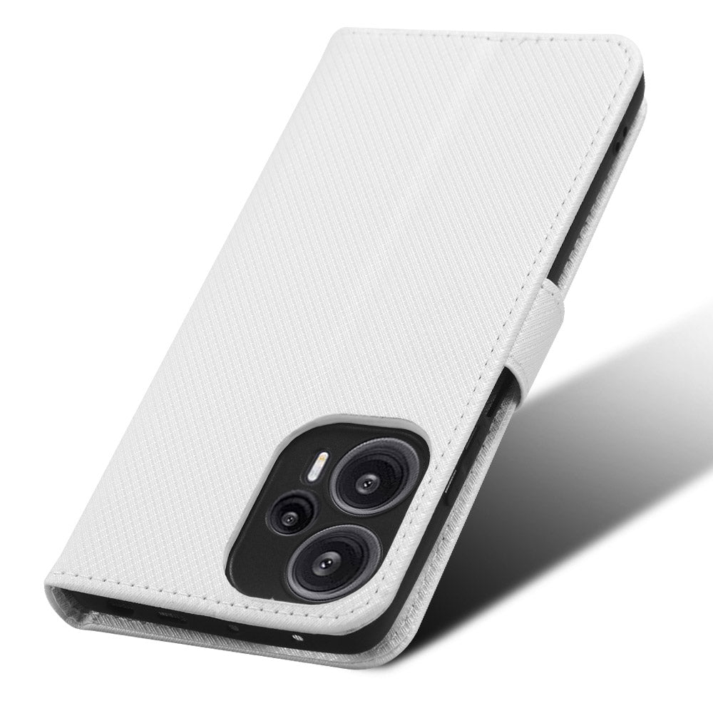 For Xiaomi Redmi Note 12 Turbo 5G / Poco F5 5G Cell Phone Case Stand Wallet Leather Diamond Texture Cover