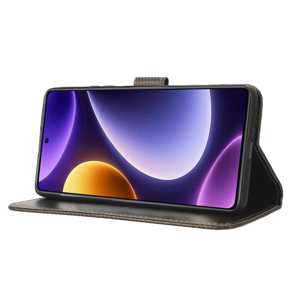 For Xiaomi Redmi Note 12 Turbo 5G / Poco F5 5G Cell Phone Case Stand Wallet Leather Diamond Texture Cover