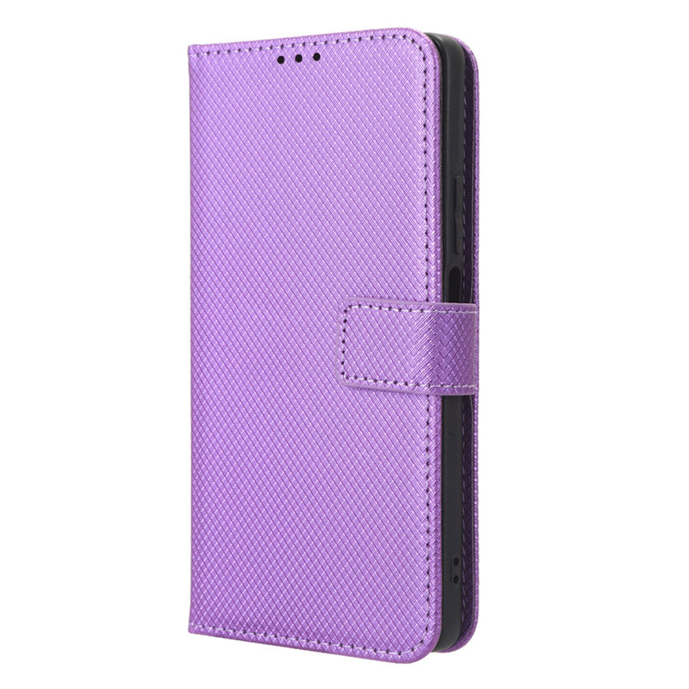 For Xiaomi Redmi Note 12 Turbo 5G / Poco F5 5G Cell Phone Case Stand Wallet Leather Diamond Texture Cover