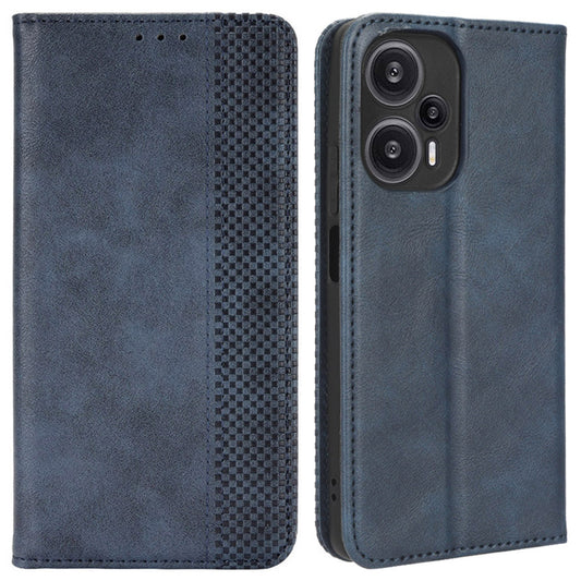 For Xiaomi Redmi Note 12 Turbo 5G / Poco F5 5G PU Leather Phone Wallet Case Foldable Stand Retro Cell Phone Cover
