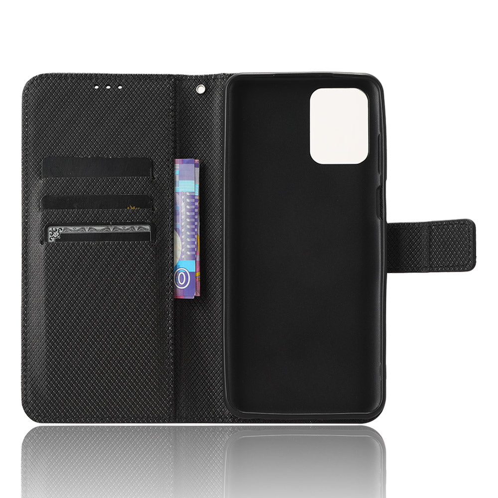 For Motorola Moto G Power 5G Stand Wallet Leather Phone Case Diamond Texture Smartphone Cover