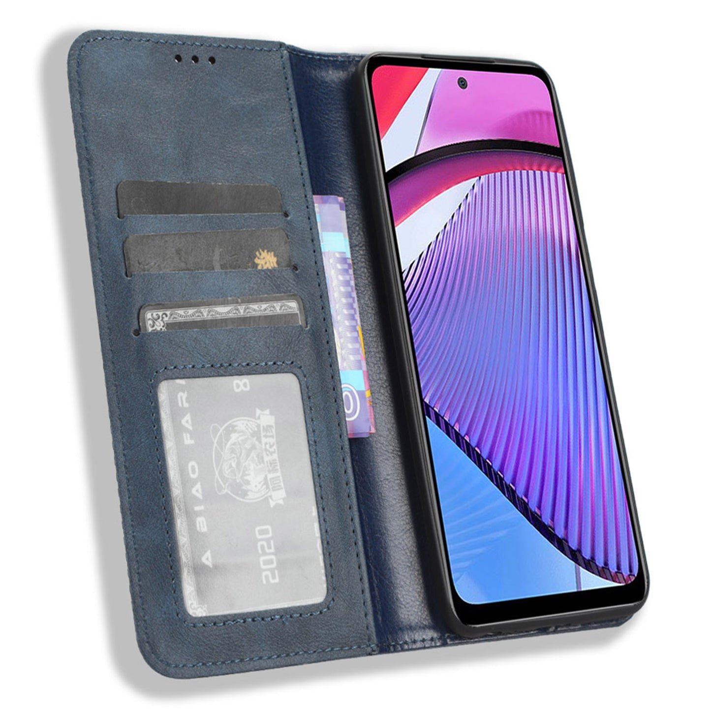 For Motorola Moto G Power 5G Retro Phone Case Stand Wallet PU Leather Anti-drop Phone Cover