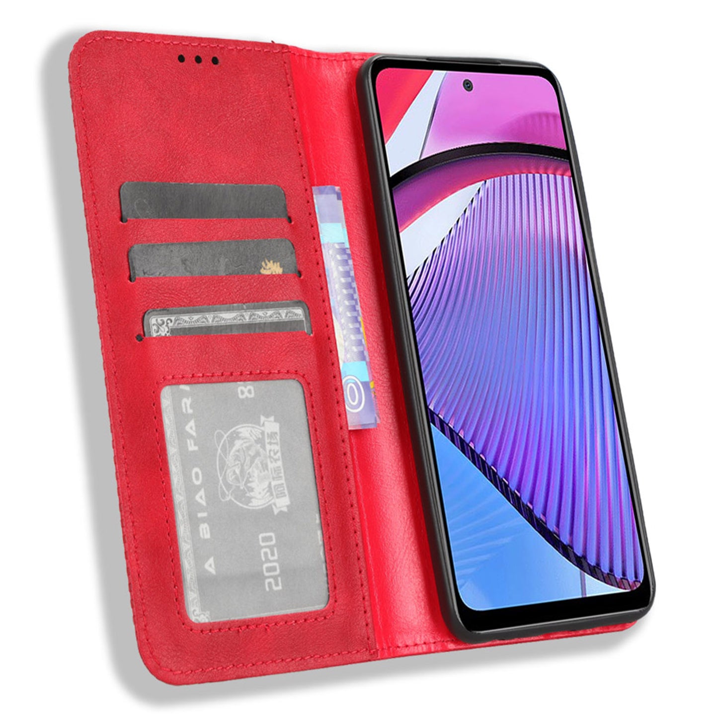For Motorola Moto G Power 5G Retro Phone Case Stand Wallet PU Leather Anti-drop Phone Cover