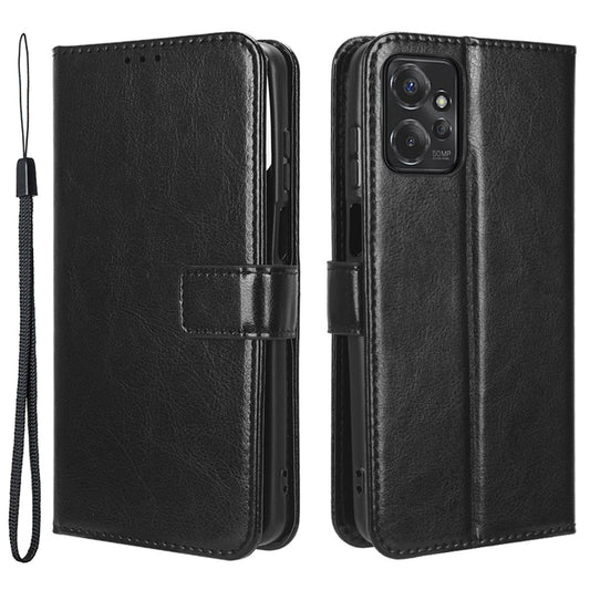 For Motorola Moto G Power 5G PU Leather Wallet Phone Case Crazy Horse Texture Stand Cover