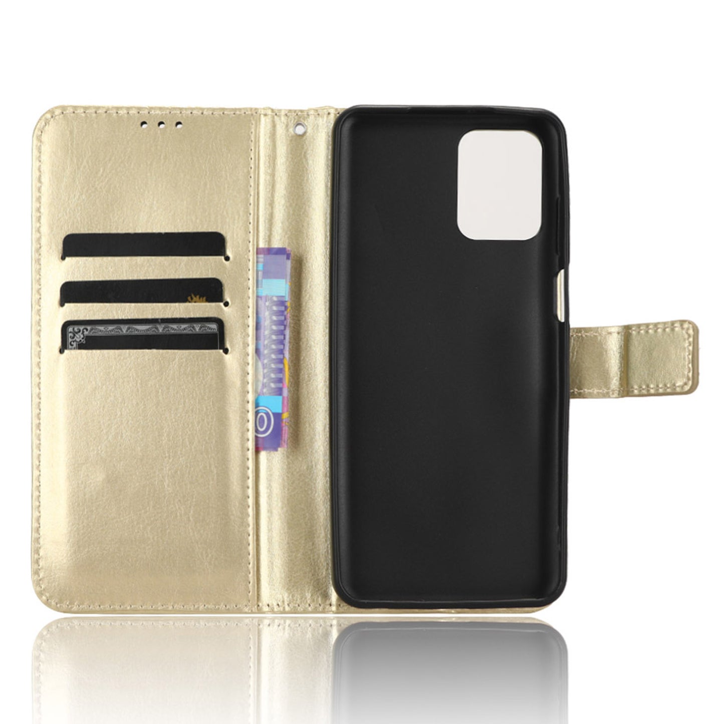 For Motorola Moto G Power 5G PU Leather Wallet Phone Case Crazy Horse Texture Stand Cover