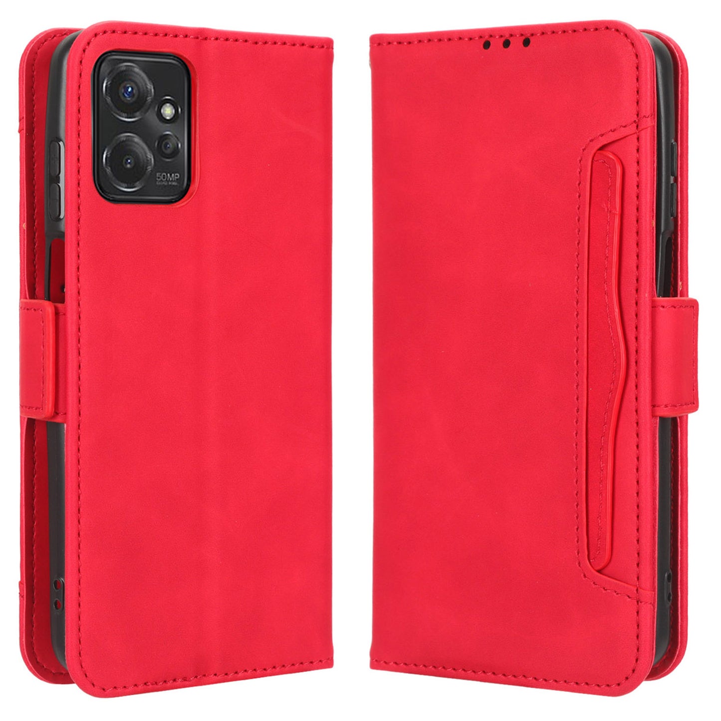 Multiple Card Slots Phone Case for Motorola Moto G Power 5G , PU Leather Stand Wallet Cover