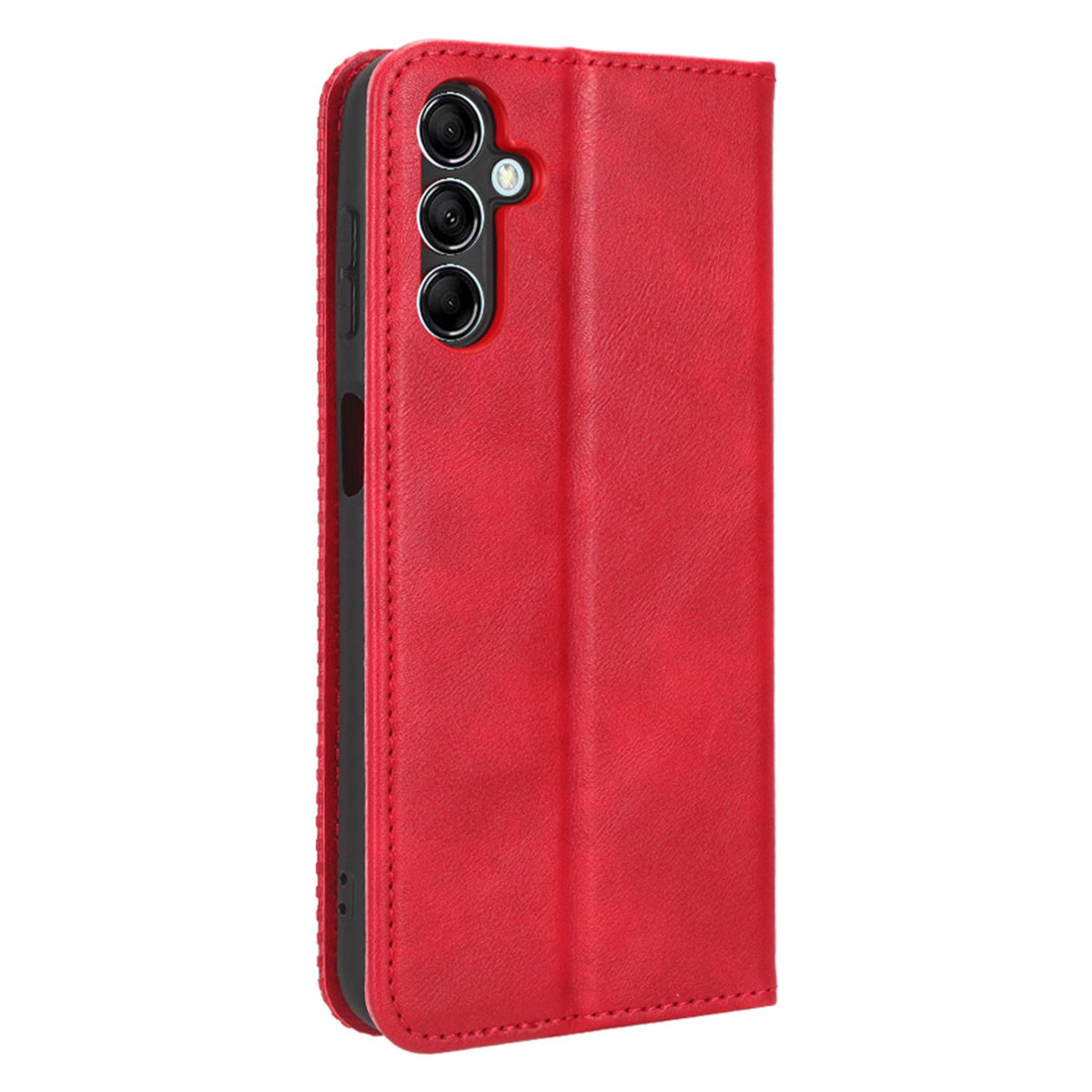 For Samsung Galaxy M14 5G Retro Phone Case PU Leather Phone Stand Wallet Protective Cover