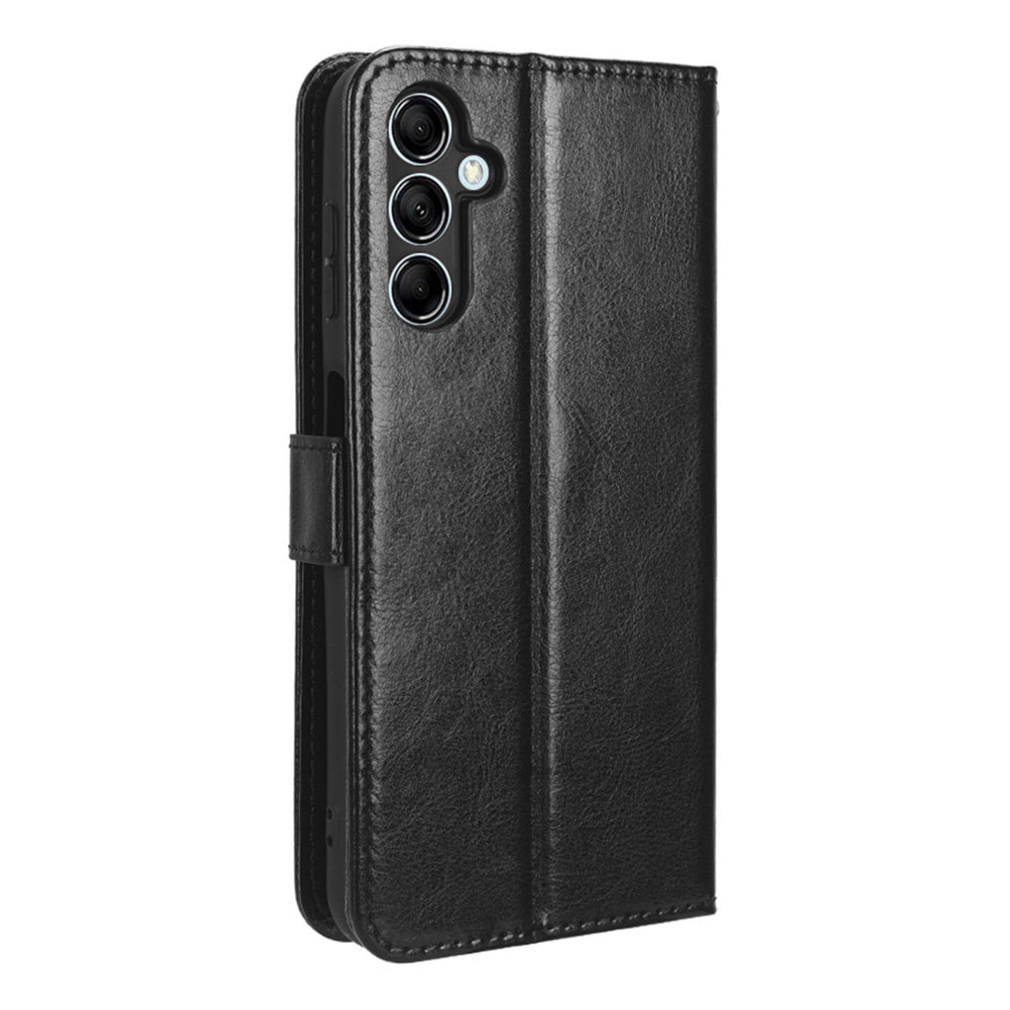 For Samsung Galaxy M14 5G Shockproof Leather Phone Case Wallet Crazy Horse Texture Phone Stand Cover