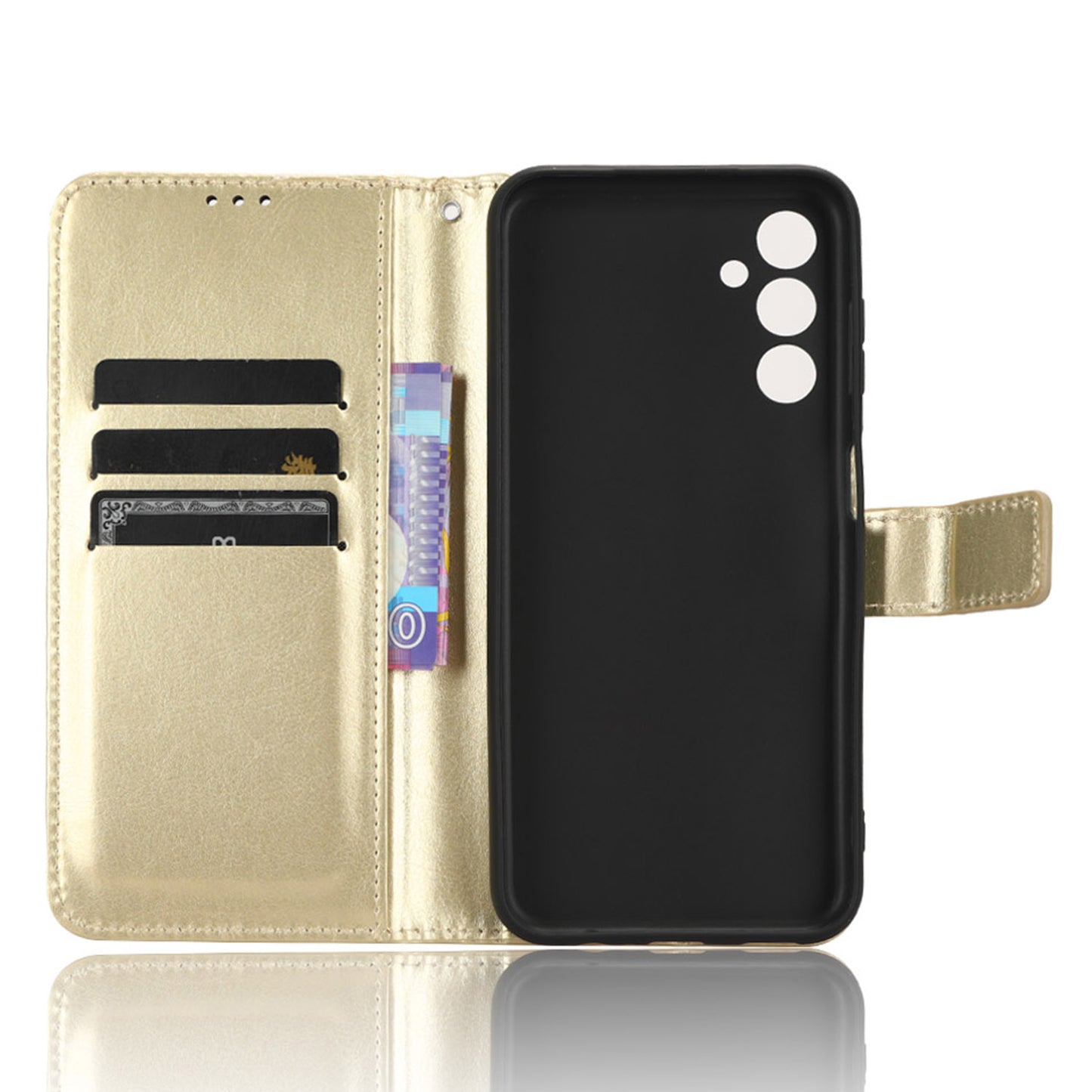 For Samsung Galaxy M14 5G Shockproof Leather Phone Case Wallet Crazy Horse Texture Phone Stand Cover