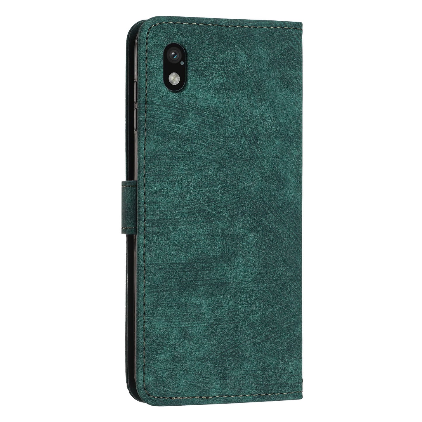 For Sony Xperia Ace III Skin-touch Leather Wallet Drop-proof Shell Lines Imprint Stand Phone Case