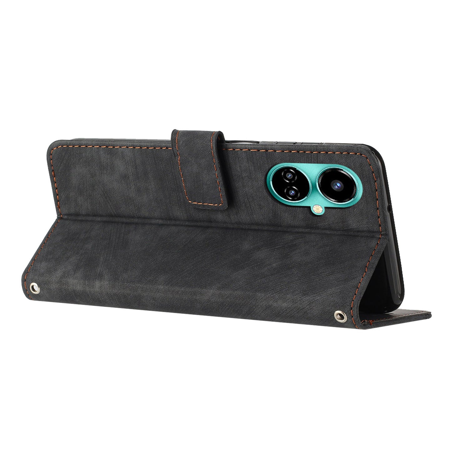 For Tecno Camon 19 4G / 19 Pro 4G / 19 Pro 5G Leather Phone Cover Stand Skin-touch Lines Imprinted Wallet Case