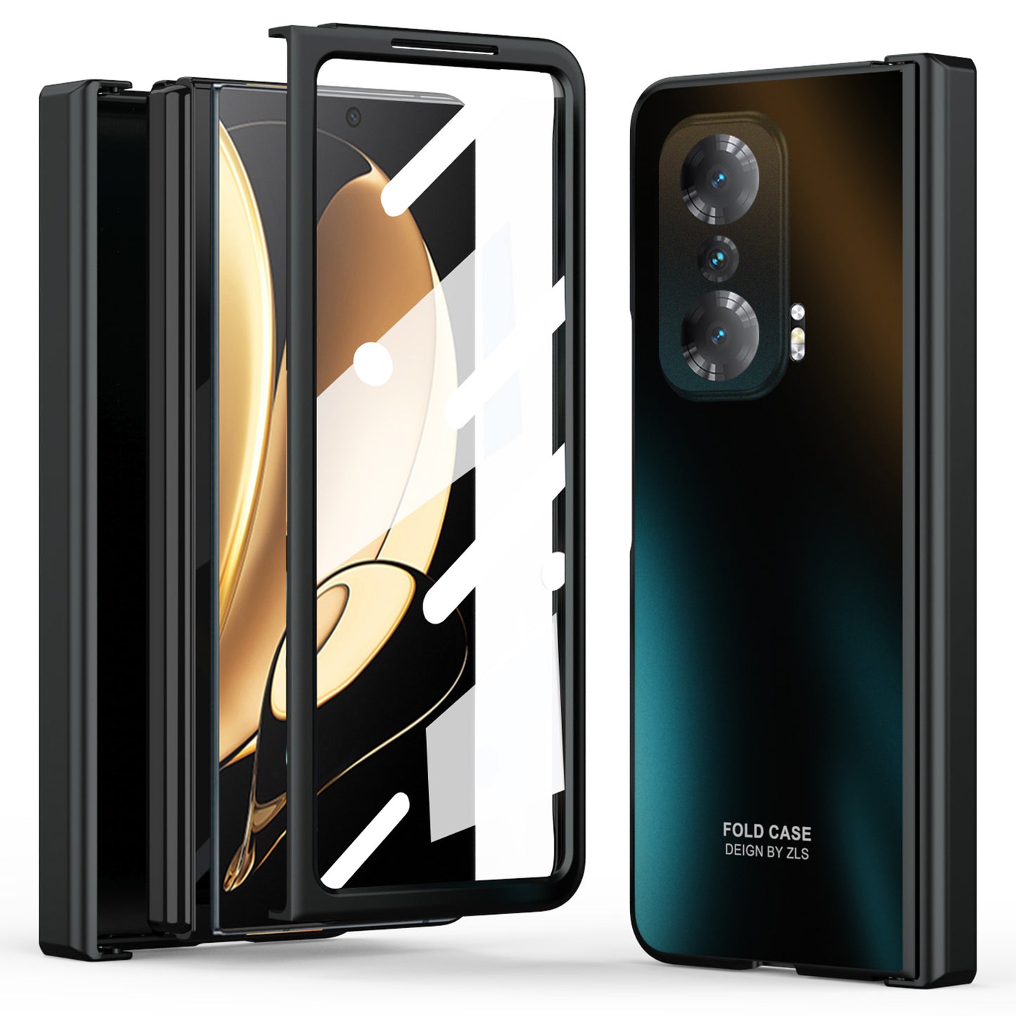 Fall-proof Phone Case for Honor Magic V Hard PC Protective Phone Shell Cover with Screen Film