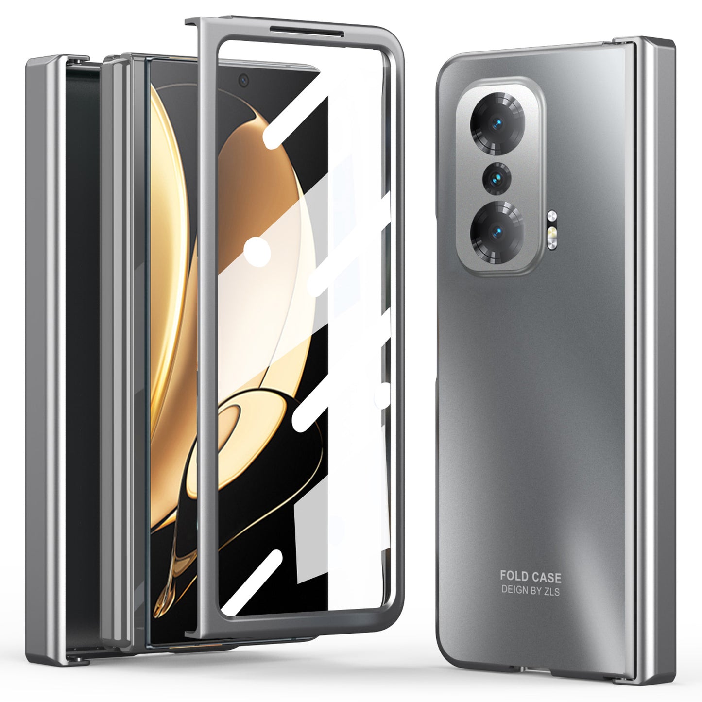 Fall-proof Phone Case for Honor Magic V Hard PC Protective Phone Shell Cover with Screen Film