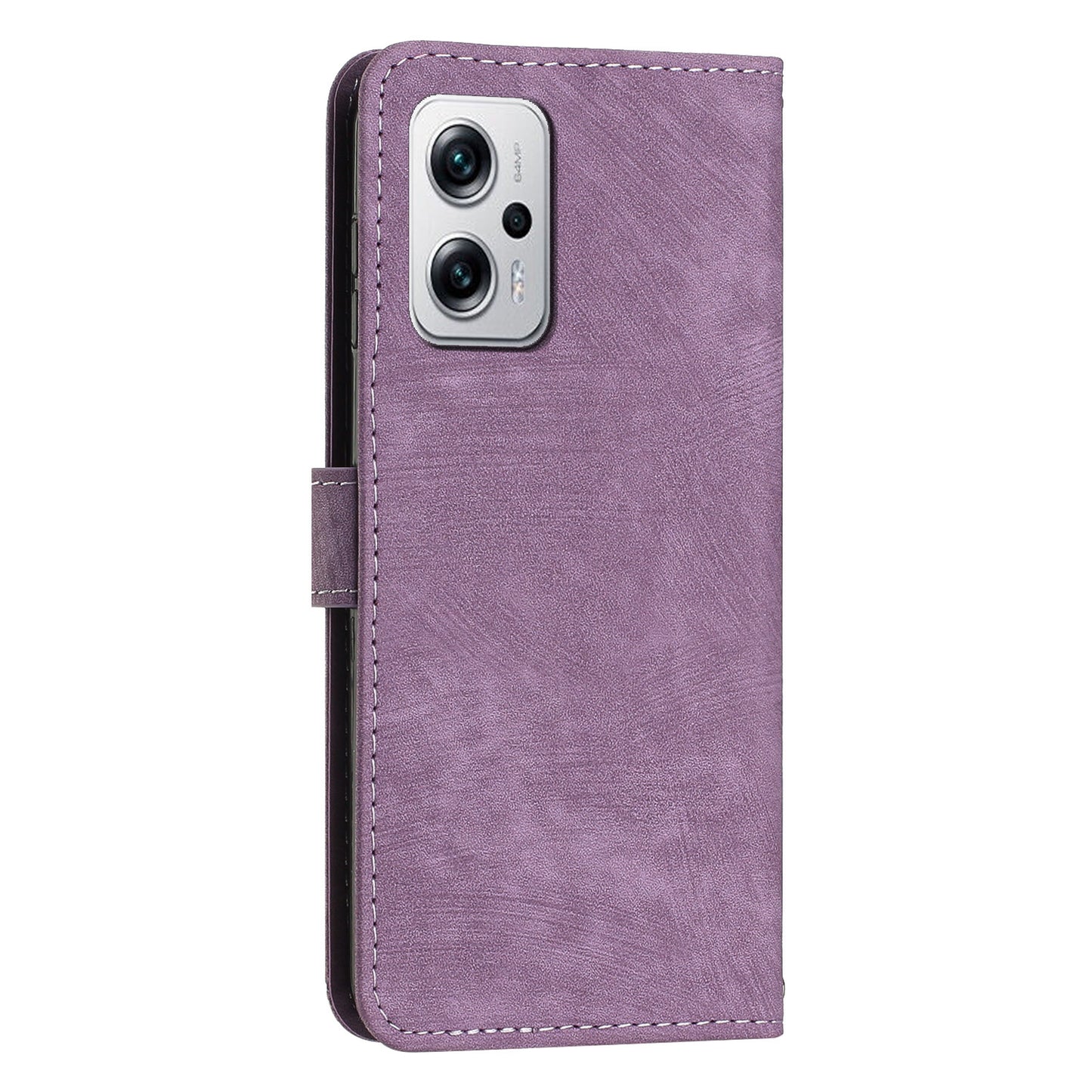 Phone Case for Xiaomi Redmi Note 11T Pro 5G / Note 11T Pro+ 5G / Note 12T Pro 5G / Poco X4 GT 5G / Redmi K50i 5G Lines Imprint Wallet Stand Leather Cover