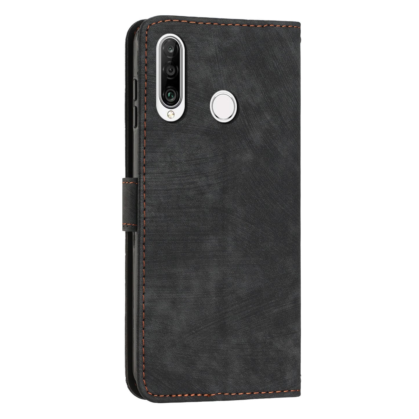 For Huawei P30 Lite New Edition / P30 Lite / nova 4e / Honor 20 Lite Stand Imprinted Phone Case Leather Wallet Skin-touch Shell