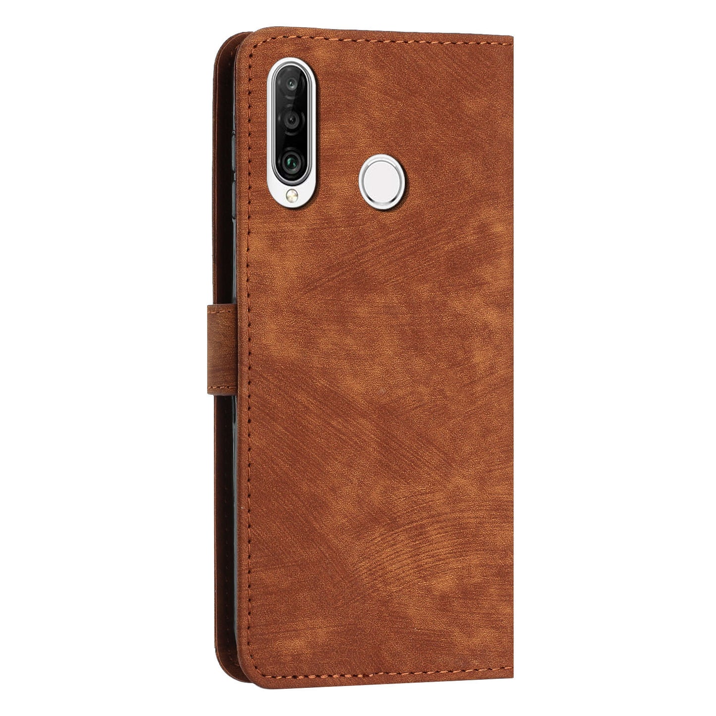 For Huawei P30 Lite New Edition / P30 Lite / nova 4e / Honor 20 Lite Stand Imprinted Phone Case Leather Wallet Skin-touch Shell