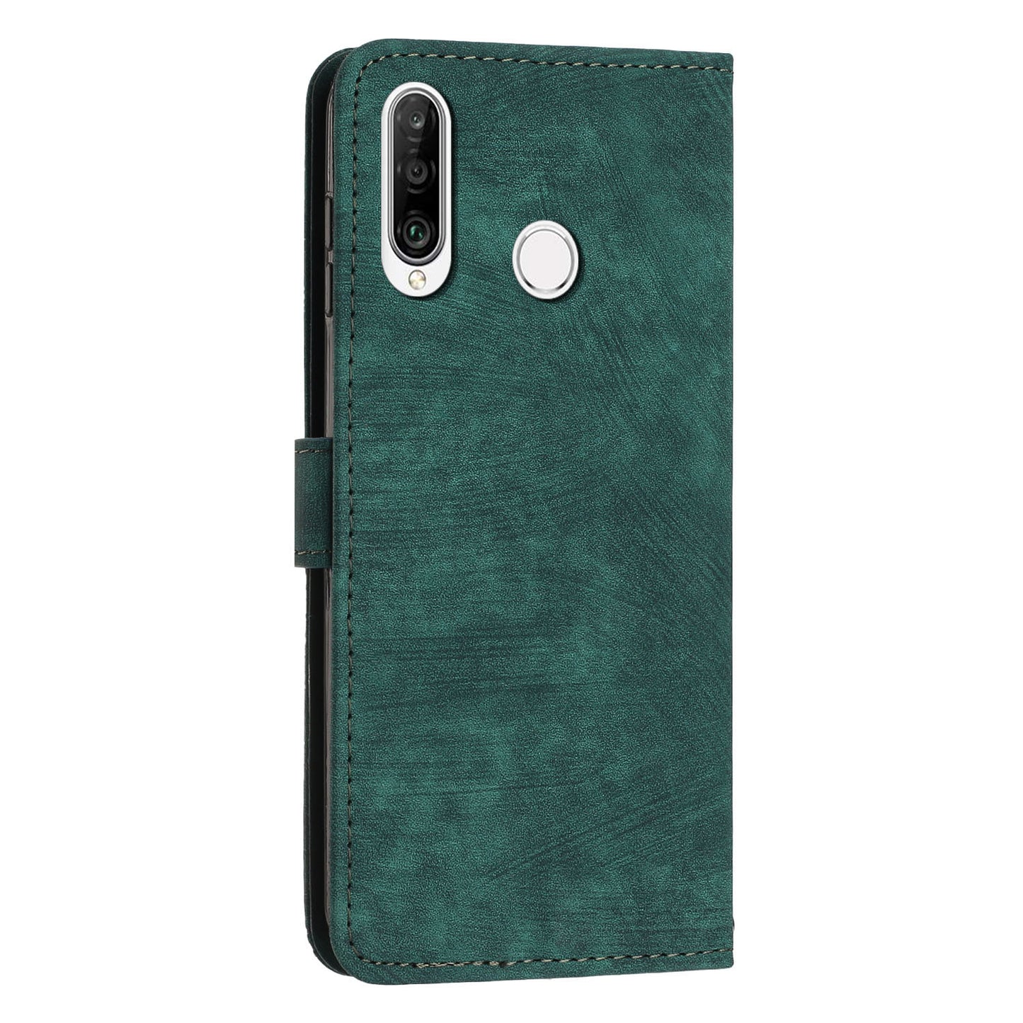 For Huawei P30 Lite New Edition / P30 Lite / nova 4e / Honor 20 Lite Stand Imprinted Phone Case Leather Wallet Skin-touch Shell