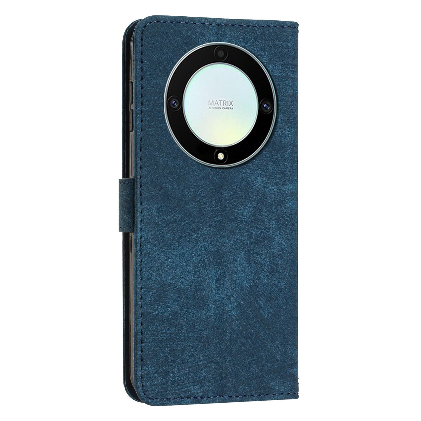 For Honor X9a 5G / X40 5G / Magic5 Lite 5G Wallet Leather Phone Cover Lines Imprinted Stand Case with Straps