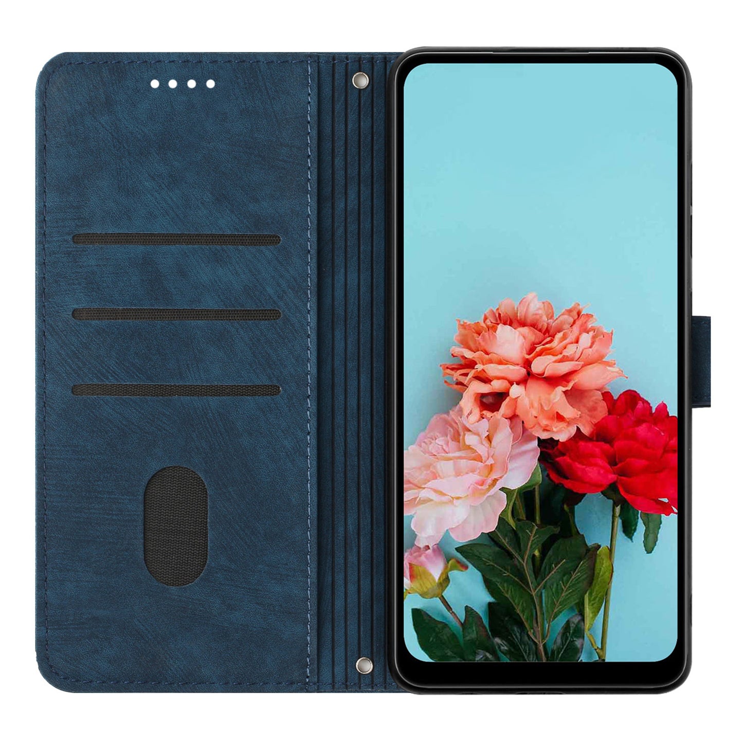 For Honor X9a 5G / X40 5G / Magic5 Lite 5G Wallet Leather Phone Cover Lines Imprinted Stand Case with Straps