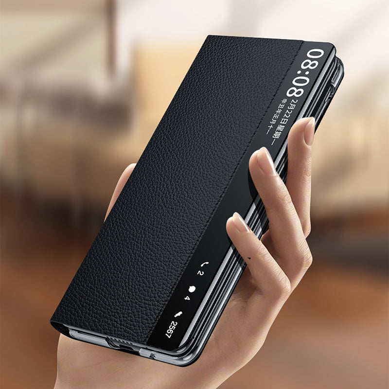 Protective Cover for Huawei Mate X3 5G Cowhide Leather PC Phone Case Phone Shell