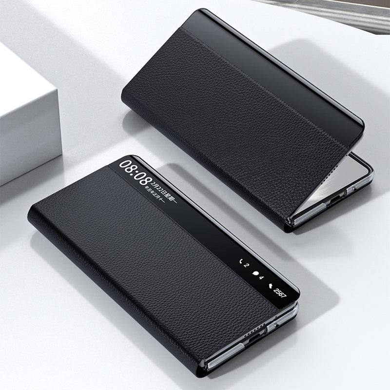 Protective Cover for Huawei Mate X3 5G Cowhide Leather PC Phone Case Phone Shell