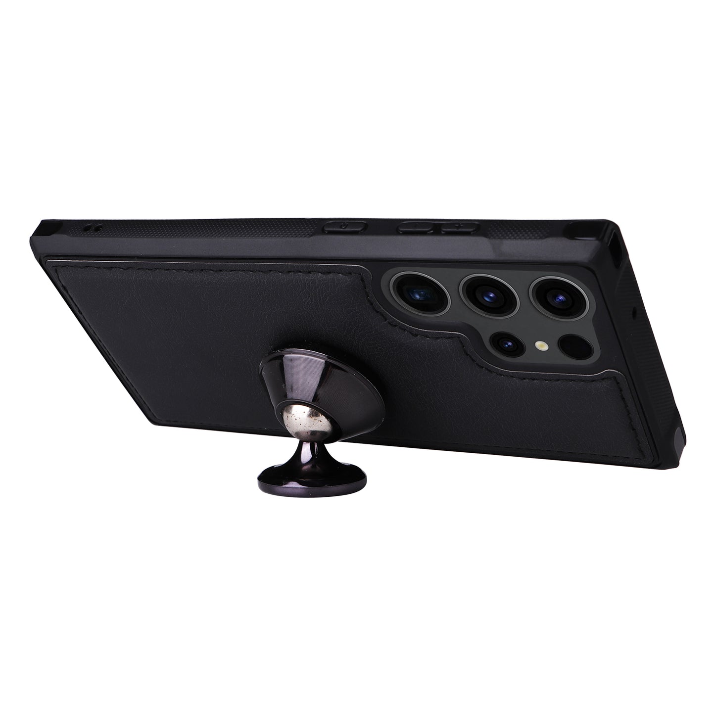 KT Multi-functional Series-4 Zipper Wallet Phone Case for Samsung Galaxy S23 Ultra , PU Leather Stand Detachable Flip Cover