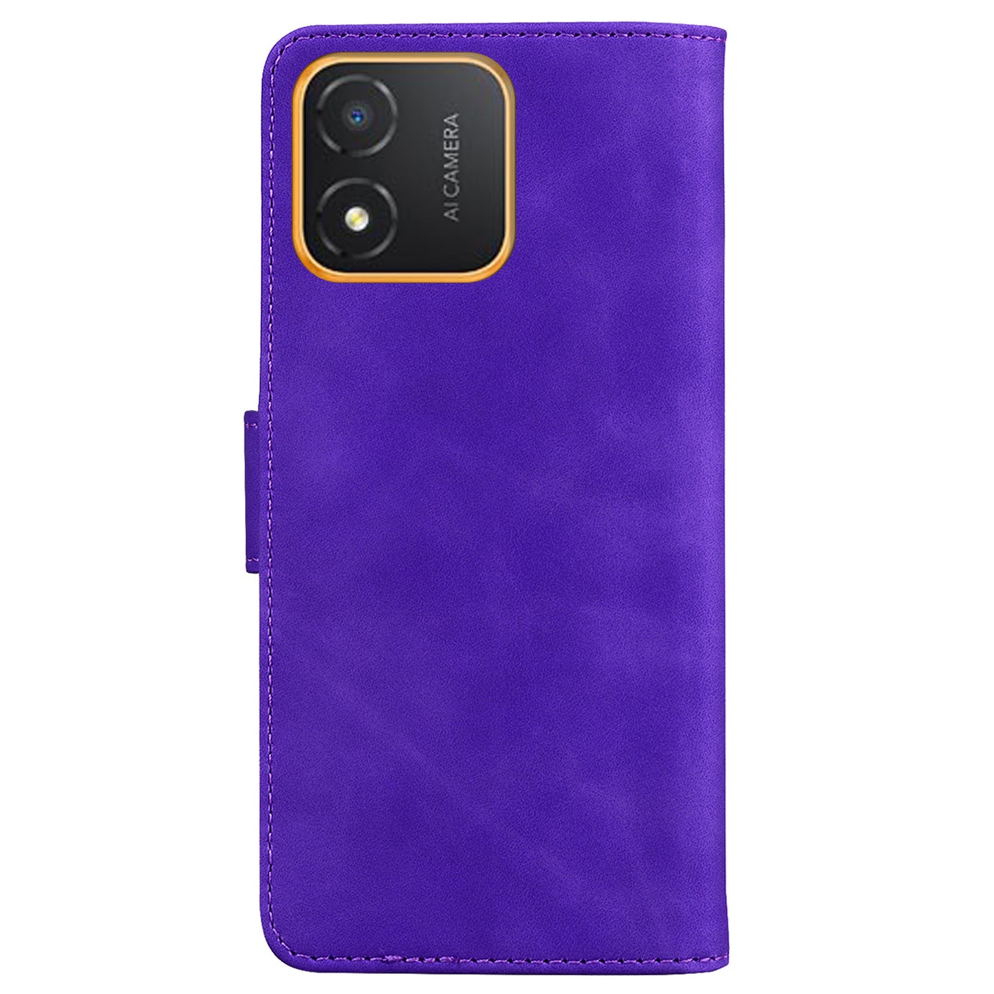 Solid Color Phone Case for Honor X5 4G Anti-drop PU Leather Wallet Stand Cell Phone Cover