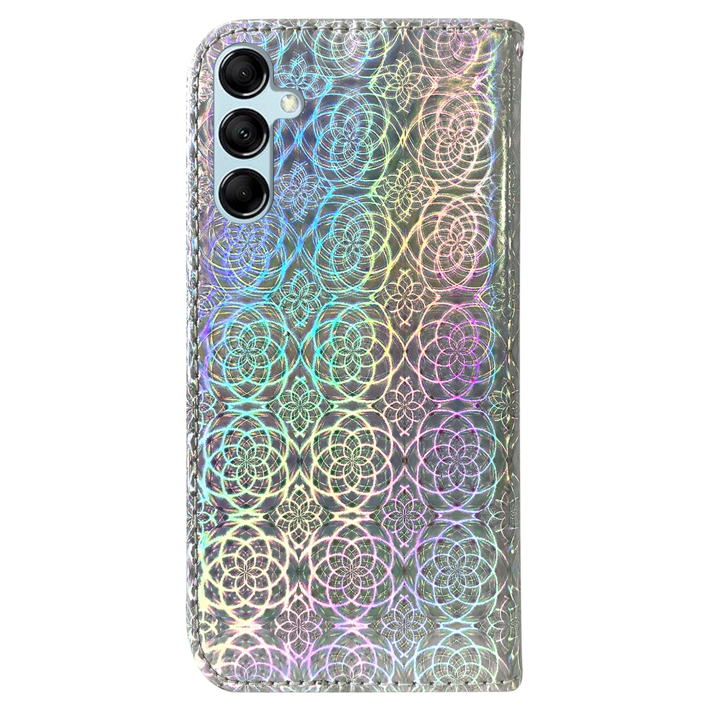 Phone Case for Samsung Galaxy M14 5G , Wallet Dazzling Flower Pattern PU Leather Flip Stand Phone Shell