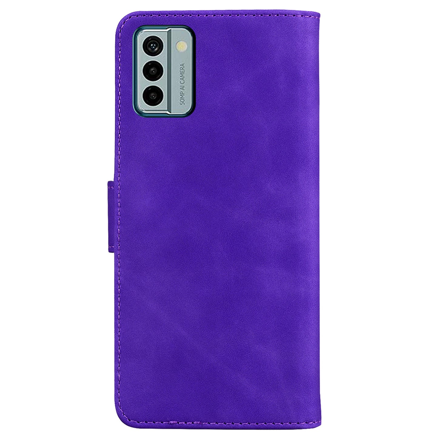 Solid Color Phone Case for Nokia G22 PU Leather Shockproof Wallet Stand Cell Phone Cover